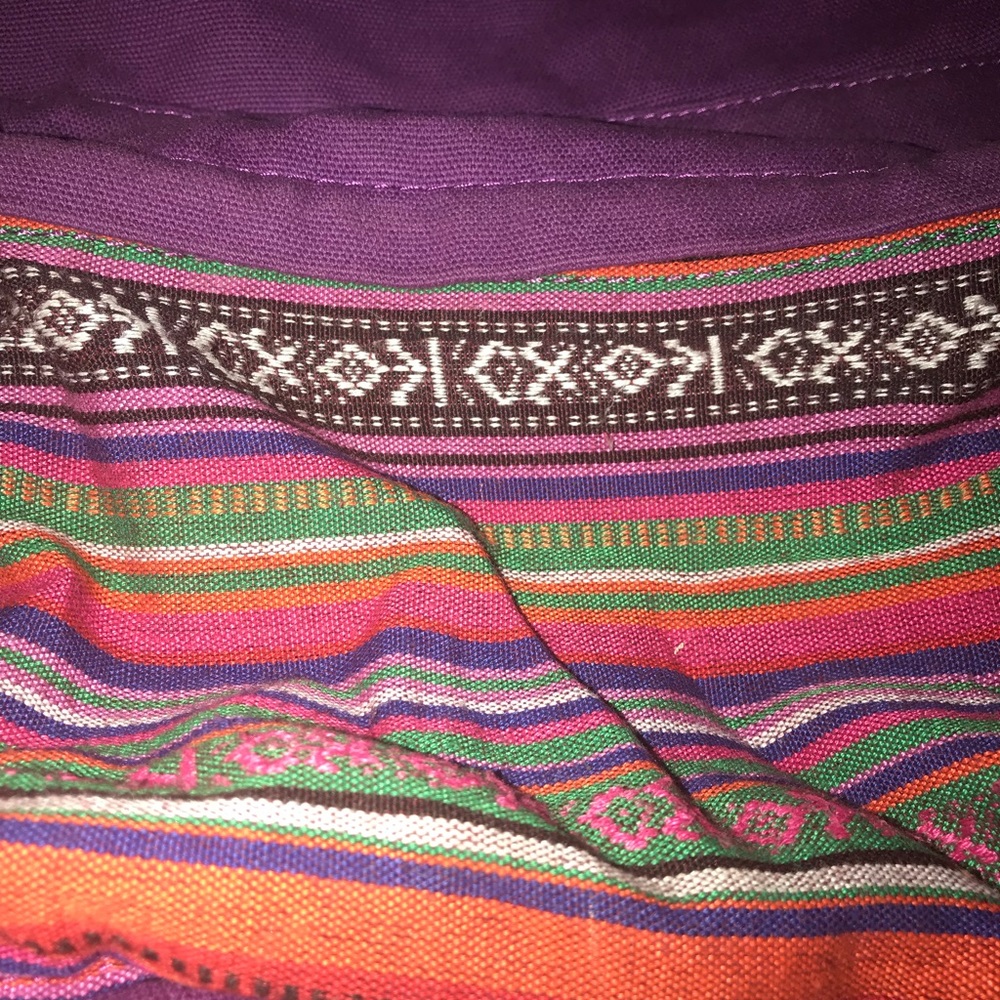 Aztec Pattern Backpack (Purple) - image 2